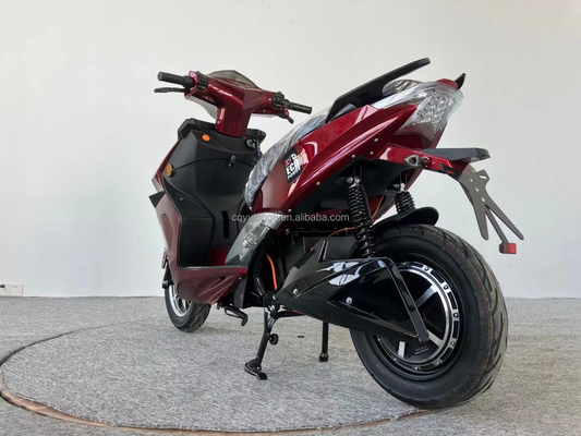 Krachtige 1500W/2000W motor Elektrische motorfiets met dubbele schijfrem en 12 inch band