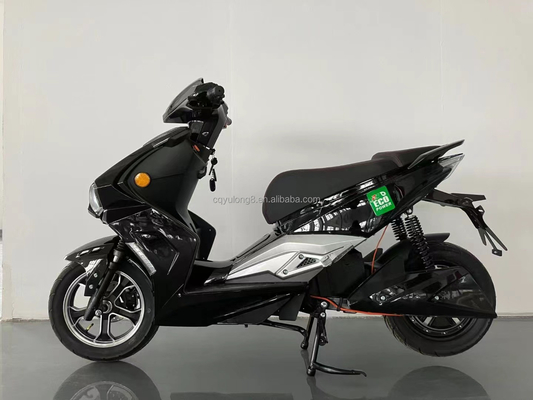 Krachtige 1500W/2000W motor Elektrische motorfiets met dubbele schijfrem en 12 inch band