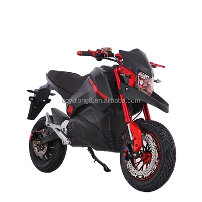Elektrisch aangedreven borstelmotor hoge snelheid volwassen 2000w motorfiets met elektrische motor